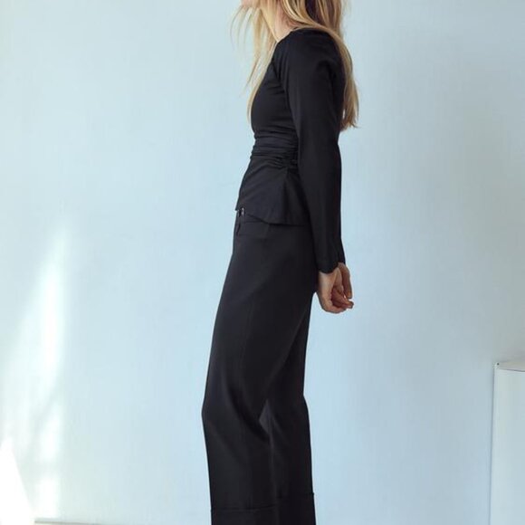 ZARA RUCHED ELASTICIZED TOP - Picture 4 of 7